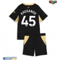 Otroški Nogometni dresi Manchester City Abdukodir Khusanov #45 Gostujoči 2026-27 Kratek Rokav (+ Kratke hlače)